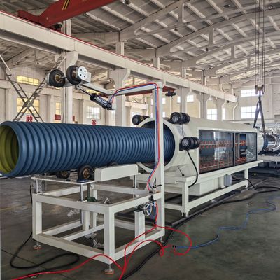 Customizable And Durable Double Wall Corrugated Pipe Extrusion Line For Drainage Pipe / Underground Sewage Pipe / Electric Cable Conduit