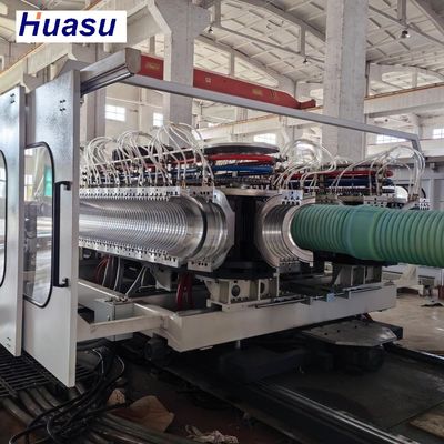 Manufacturing Plant Plastic Machine DWC Pipe Extrusion Line with Online Cutting Procedure and Efficiency