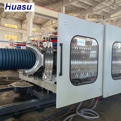 32-1600mm Diameter Double Wall Corrugated Pipe Extrusion Line with Belling-on-line Expansion Mode and 100-2000 Kg/h Output