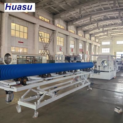 Customizable And Durable Double Wall Corrugated Pipe Extrusion Line For Drainage Pipe / Underground Sewage Pipe / Electric Cable Conduit