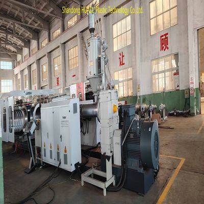 Customizable And Durable Double Wall Corrugated Pipe Extrusion Line For Drainage Pipe / Underground Sewage Pipe / Electric Cable Conduit
