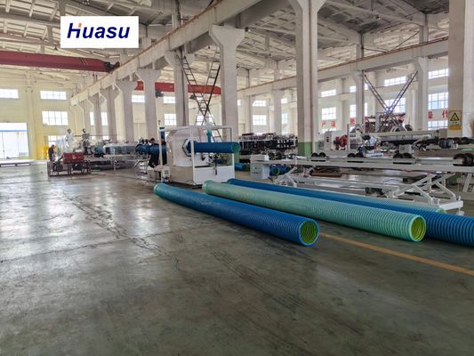 32-1600mm Pipe Diameter Corrugated Pipe Extrusion Line with Double-layer Spiral Co-extrusion and Siemens PLC System