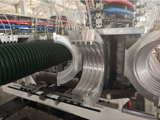 Aluminium Alloy Mould Double Wall Corrugated Pipe Production Line For Durable Pipe Extrusion