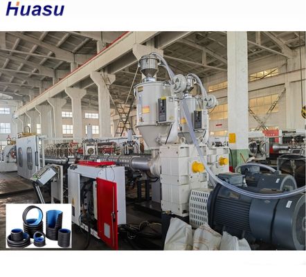 Double Wall Corrugated Pipe Extrusion Line 32-1600mm HDPE PP