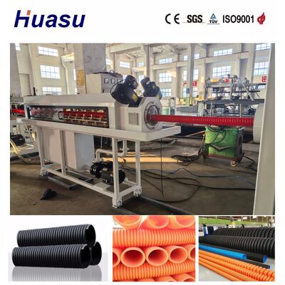 Automatic Single Wall Corrugated Pipe Extrusion Line with PLC Control Touch Screen for High Productivity and Energy Saving