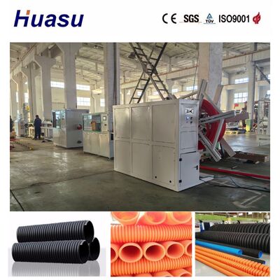 Single Wall Corrugated Pipe Extrusion Line with 32mm-1600mm Pipe Diameter Range PLC Control System and 200-2000kg/h Production Capacity