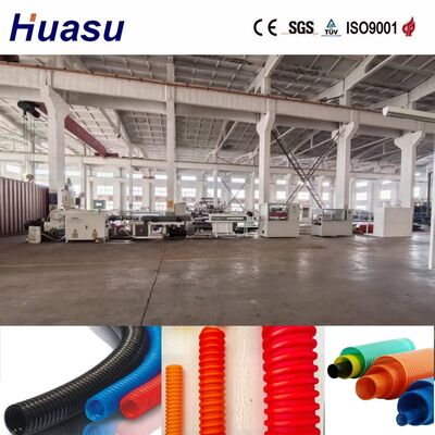 Single Wall Corrugated Pipe Machine with 60-2000kg/h Output and 32mm-1600mm Pipe Diameter for Plastic Pipe Production Line with Siemens PLC Control