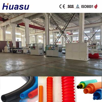 32mm-1600mm Pipe Diameter Range Single Wall Corrugated Pipe Extrusion Line with 60-2000kg/h Output and Siemens PLC Control