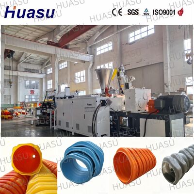 Wear Resistant Special Shaped HDPE Corrugated Pipe Extrusion Line Urban Rainwater Drain Conduit Production Machinery