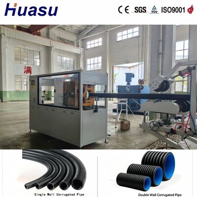 Stable Plastic Corrugated Pipe Line Double Wall Type 100-300mm Low Noise Operation