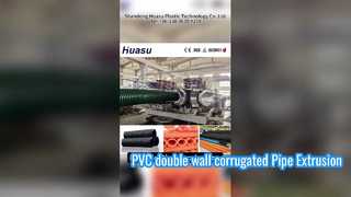 PVC dubbelwandige pijp extrusielijn hoge output