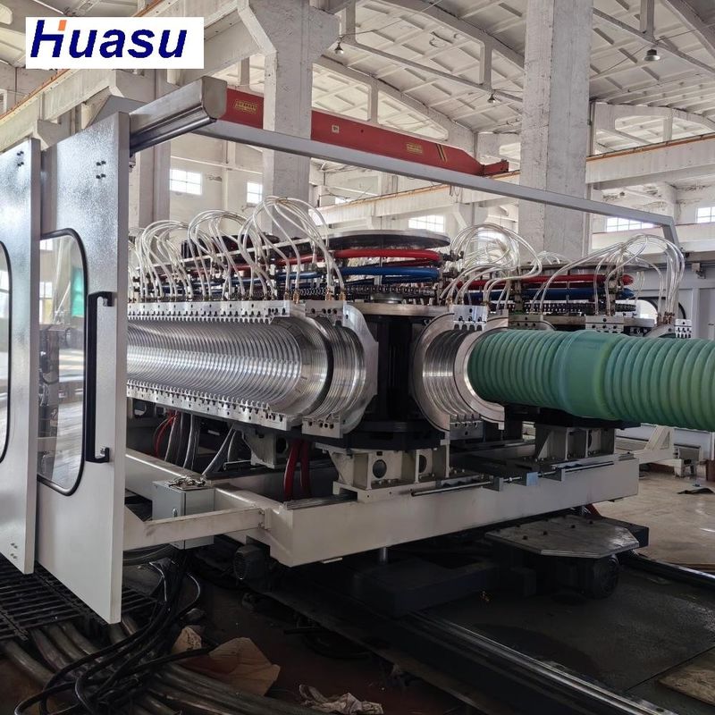 Water/luchtkoeling DWC Pipe Extrusion Line Speed Dubbelwand gegolfde pijp Productie met hoge snelheid vormende plastic pijp