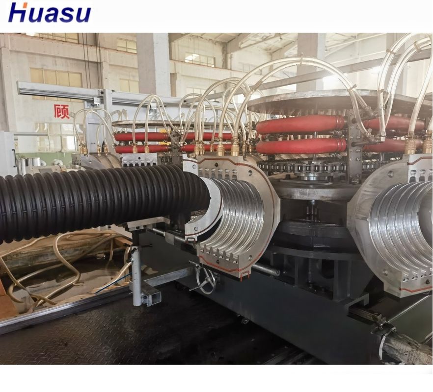 Eenvoudige schroef gegolfde pijplextrusielijn voor de productie van draad- en kabelpijplijnen