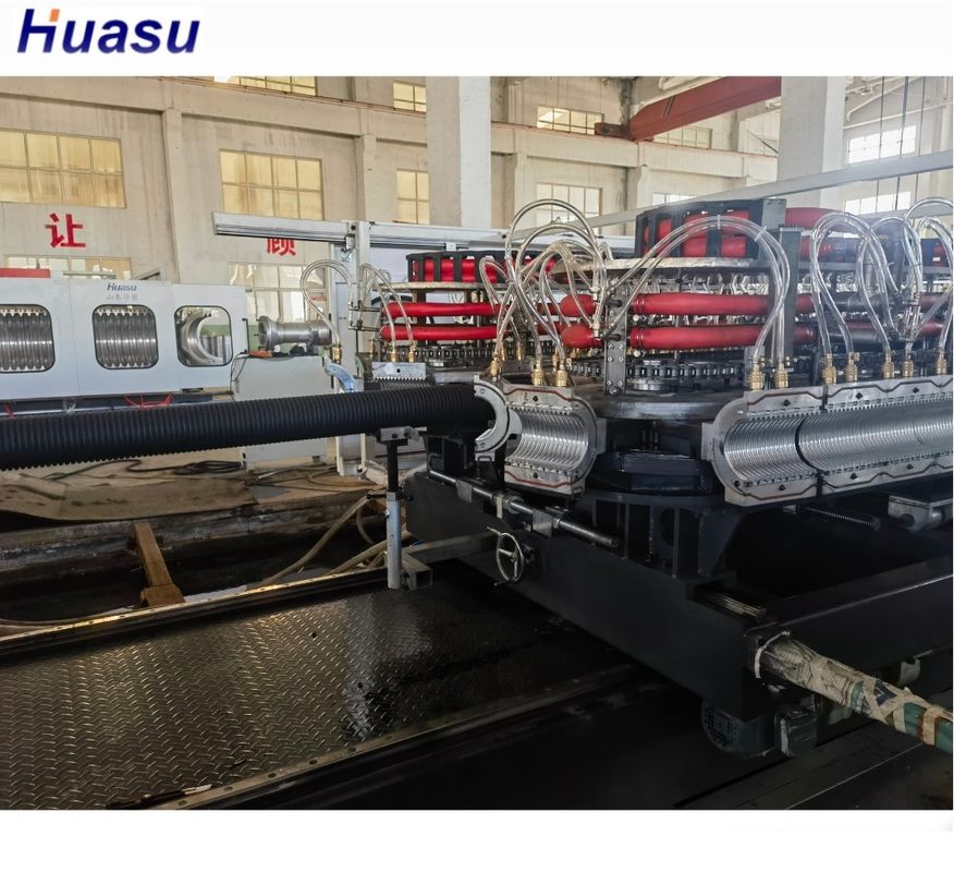 PE PP PVC Dubbelwand Gekrompen Pijp Extrusie Lijn Pijpmachine Extrusie Voor Water Drainage