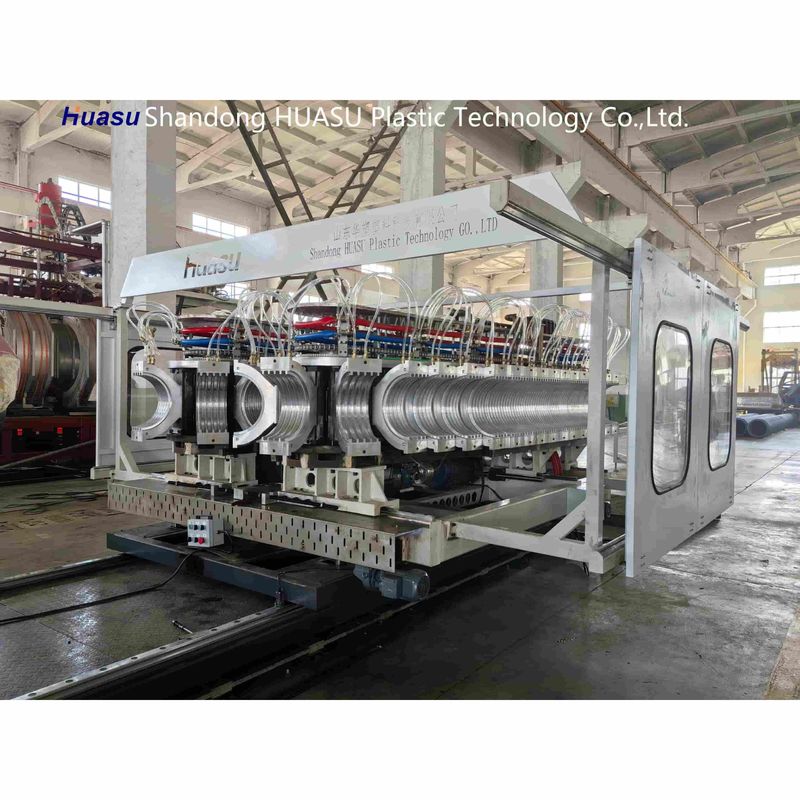 Hoge Snelheid Enkele Schroef Extruder Productielijn voor Dubbelwandige Golfbuizen met Online Verdikking en Siemens PLC Systeem