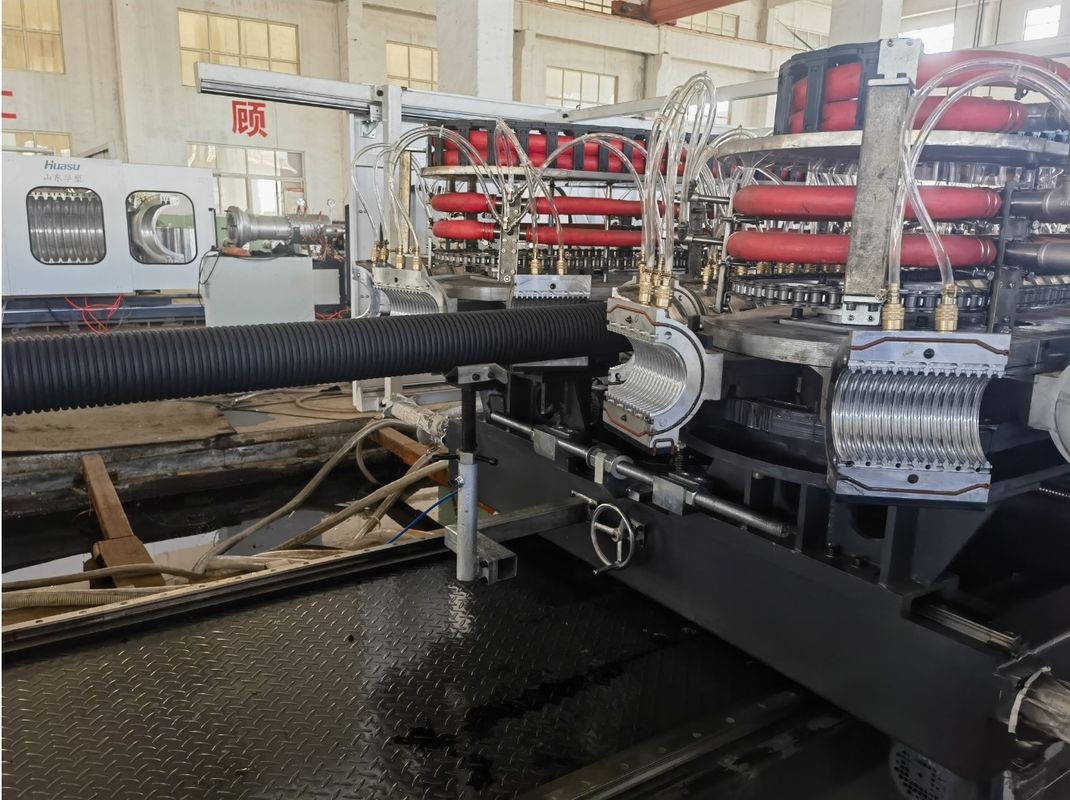 HDPE-buismachine met dubbele wand, golfdraadbuis-extrusielijn voor watervoorziening