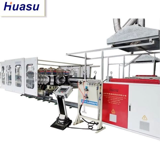 Productielijn voor dubbelwandige gegolfde buizen met een diameterbereik van 32-1600 mm, Siemens PLC-technologie en online mofaanbrenging