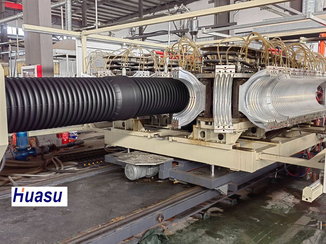 High Speed Double Wall Corrugated Pipe Extrusion Line met Siemens / Schneider Main Electric