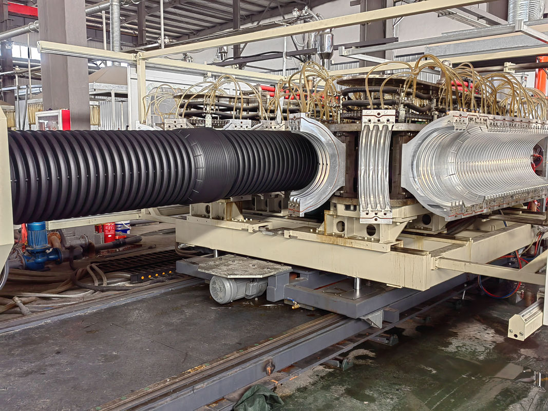 High Speed Double Wall Corrugated Pipe Extrusion Line met Siemens / Schneider Main Electric