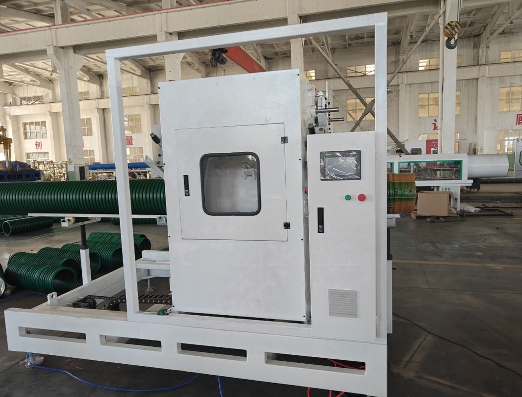 Dubbelwand hogesnelheid pvc buis extrusie machine, gegolfde buis maken machine