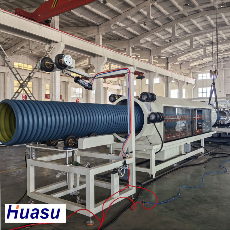 Doppelwandgewalste pijplextrusielijn voor PE PP PVC 380V aangepaste spanning