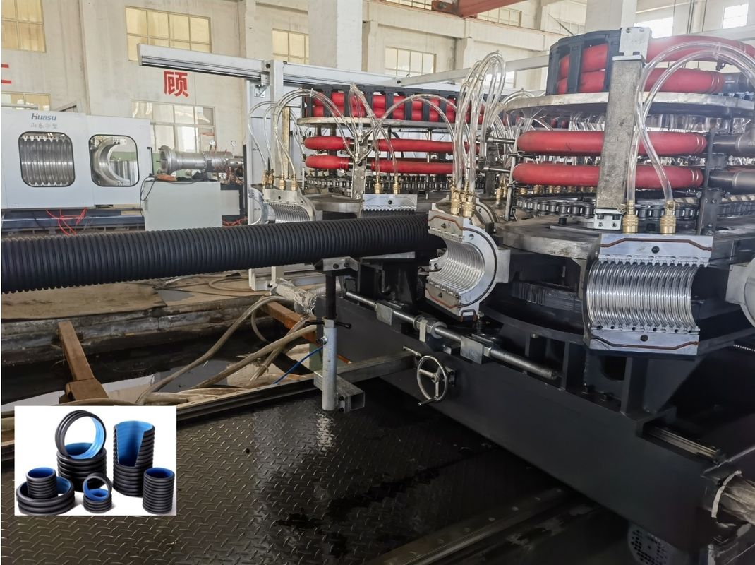 Dubbelwandige golfpijp extrusielijn met Siemens omvormer 63mm minimale diameter