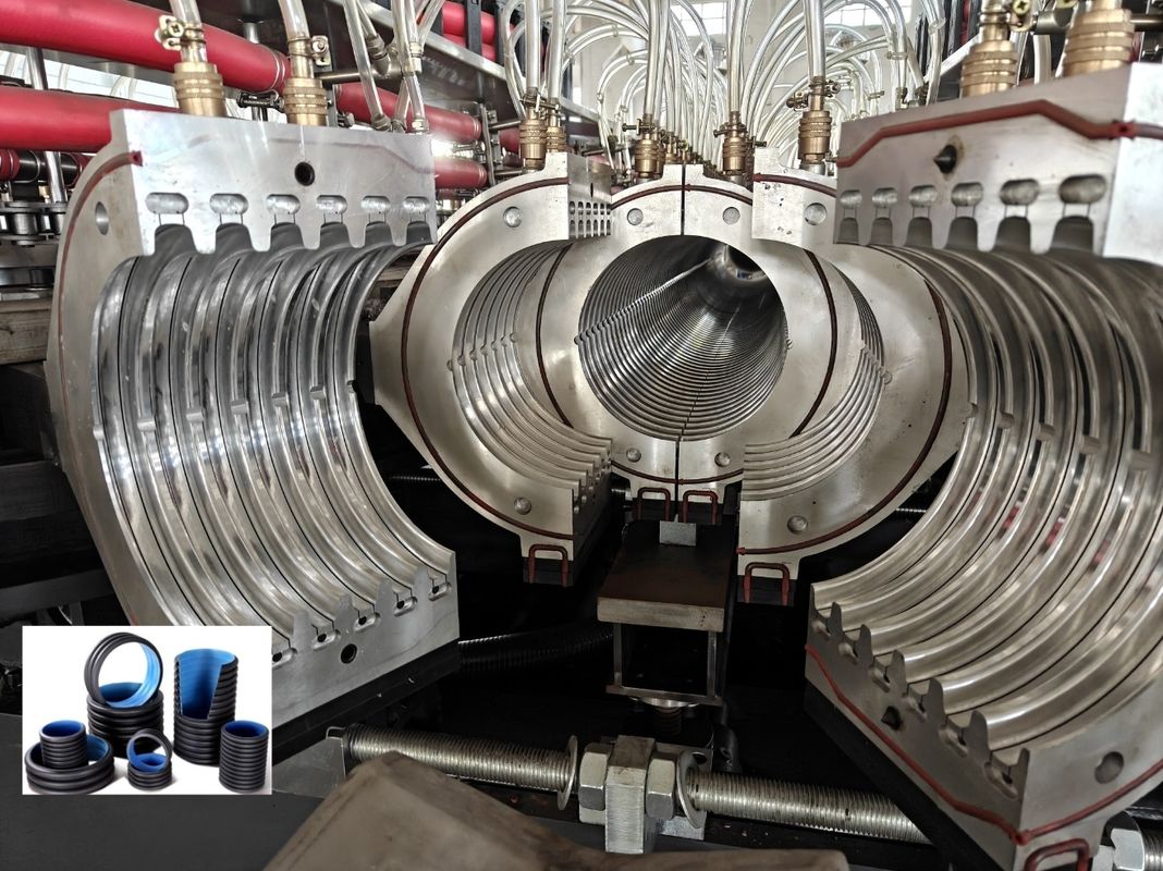 WEG AC Motor Dubbelwand Gegooid Pipe Extrusie Lijn 63mm Min Diameter