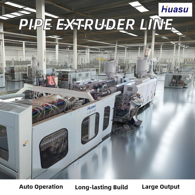 PVC-golfbuis-extrusielijn 500-2000 kg/h Capaciteit voor riolering van afvalwater