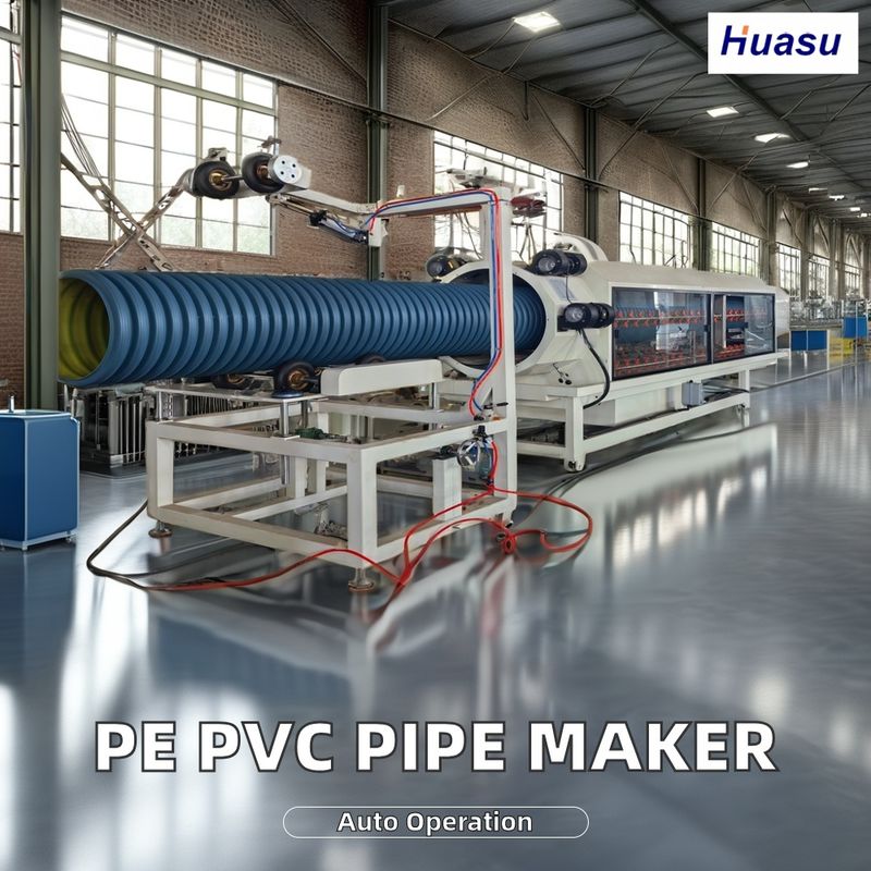 PVC Dubbelwandige Golfbuis Productielijn 500-2000Kg/u Capaciteit