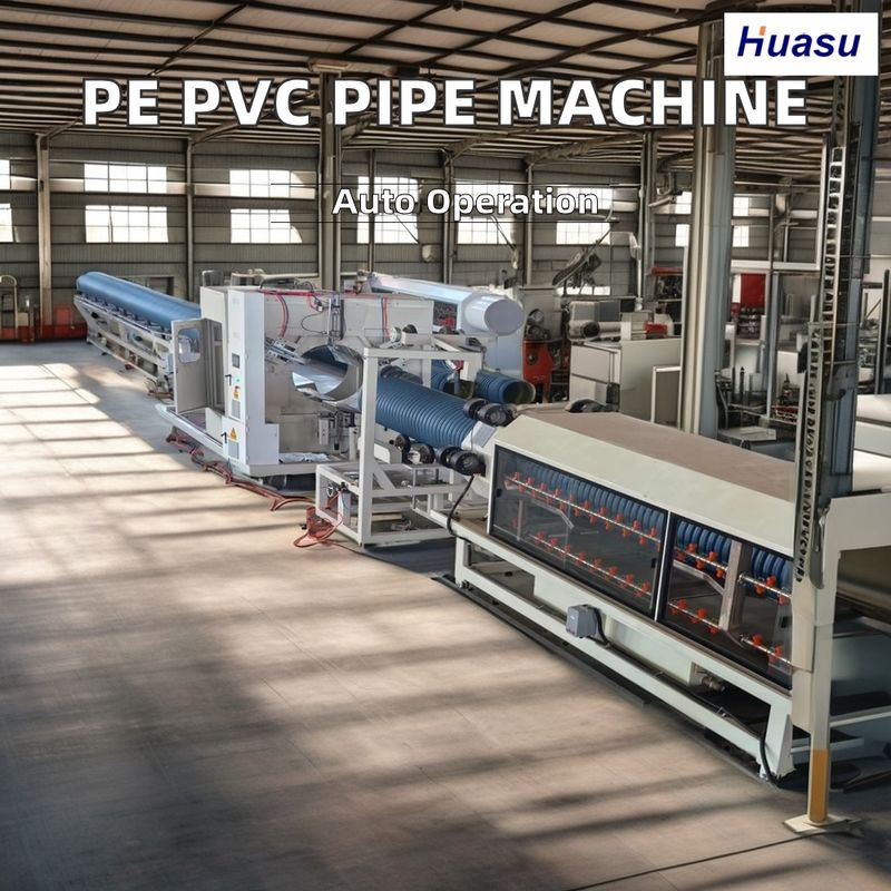 PVC-golfbuis-extrusielijn 500-2000 kg/h Capaciteit voor riolering van afvalwater