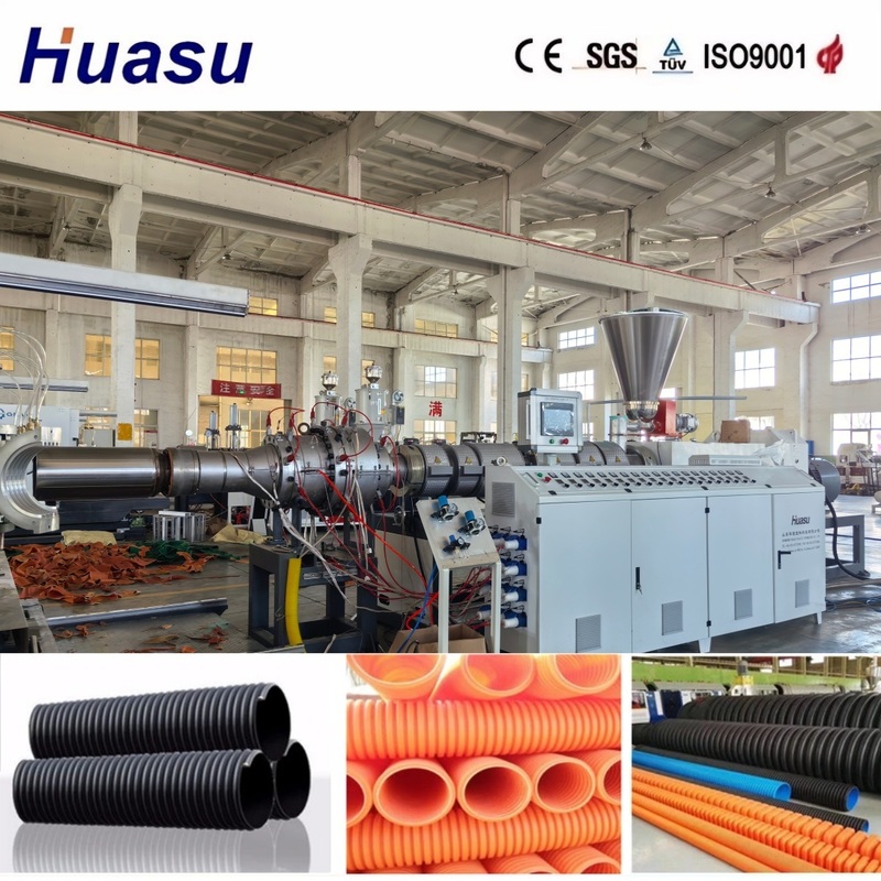 Energiebesparende DWC-buis-extrusielinie met een capaciteit van 60-2000 kg/uur en een buisdiameter van 32-1600 mm voor een hoge productiviteit
