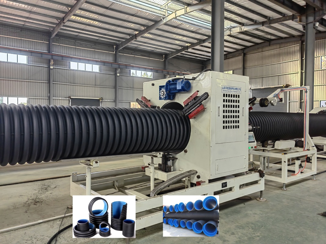 High Speed Double Wall Corrugated Pipe Extrusion Line met PE/PP deeltjesmateriaal en een enkel schroefextruder