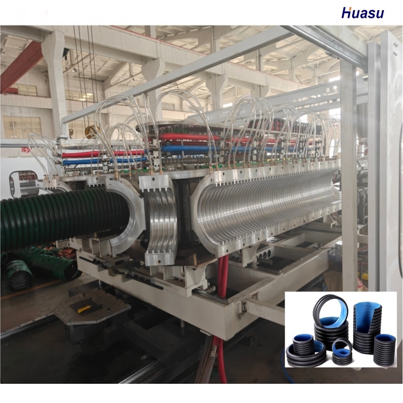 Double Wall Corrugated Pipe Extrusion Line with 38CrMoALA Screw Material for High Production Demands and 6m or Customized Pipe Length