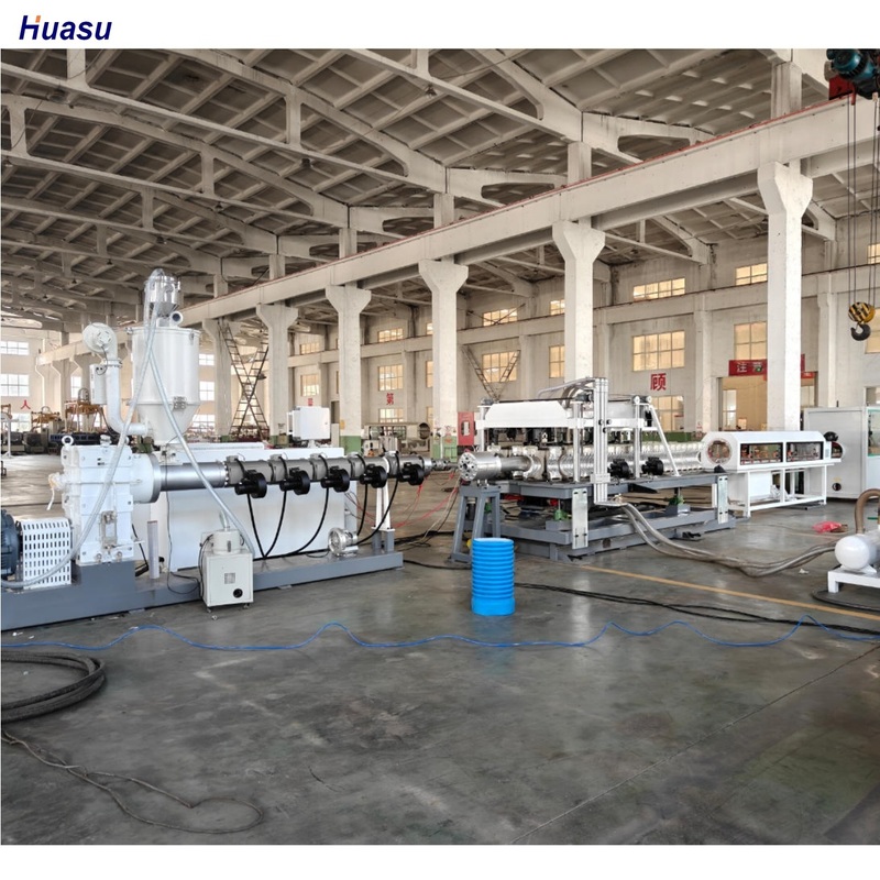 Automatische extrusielijn voor enkelwandige golfbuizen met 38CrMoAlA cilinder materiaal voor 75-250mm buizen met een uitvoersnelheid van 15m/min