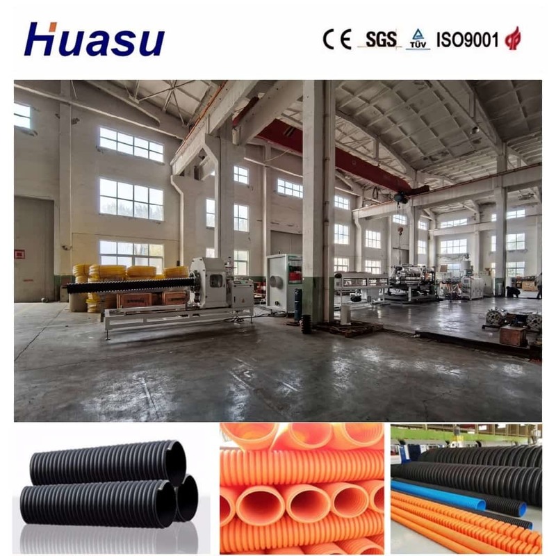Siemens PLC Control Single Wall Corrugated Pipe Extrusion Line met online bel en aanpasbare golfvorm oplossingen