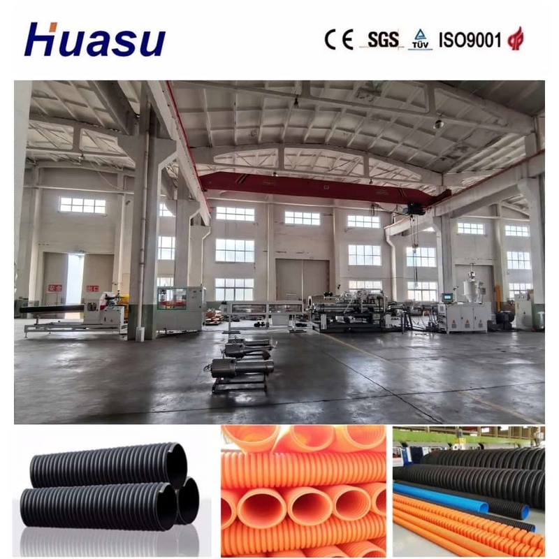 High Productivity Single Wall Corrugated Pipe Extrusion Machine met een capaciteit van 60-2000kg/h en een PLC-afstandsbediening