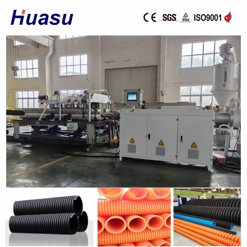 High Output Single Wall Corrugated Pipe Extrusion Line voor 32mm-1600mm Diameter Pipes with 200-2000kg/h Capacity