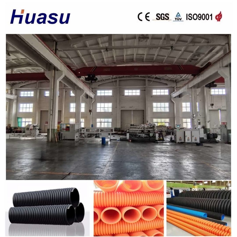 High Productivity Single Wall Corrugated Pipe Extrusion Line met een capaciteit van 60-2000kg/h en een buisdiameter van 32mm-1600mm