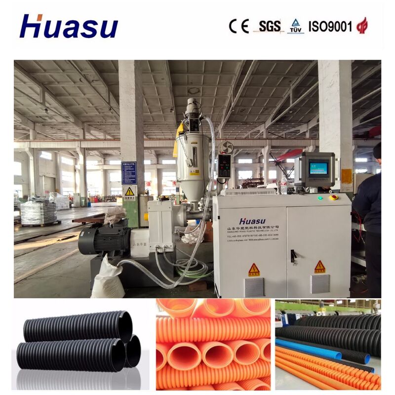High Automation Cable Protection Pipe Extrusion Line met PLC-besturing en 32mm-1600mm Pipe Diameter Range