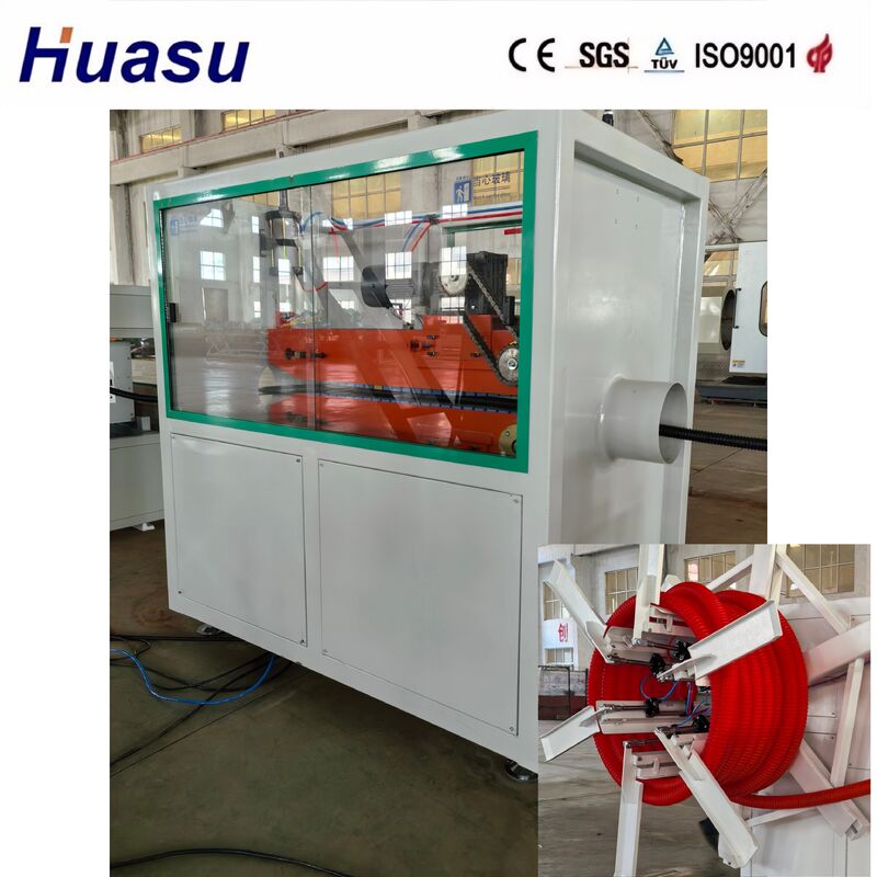 Drielaagse kabelbeschermingspijplextrusielijn met lucht- en waterkoeling voor 32 mm-1600 mm Pipe ID