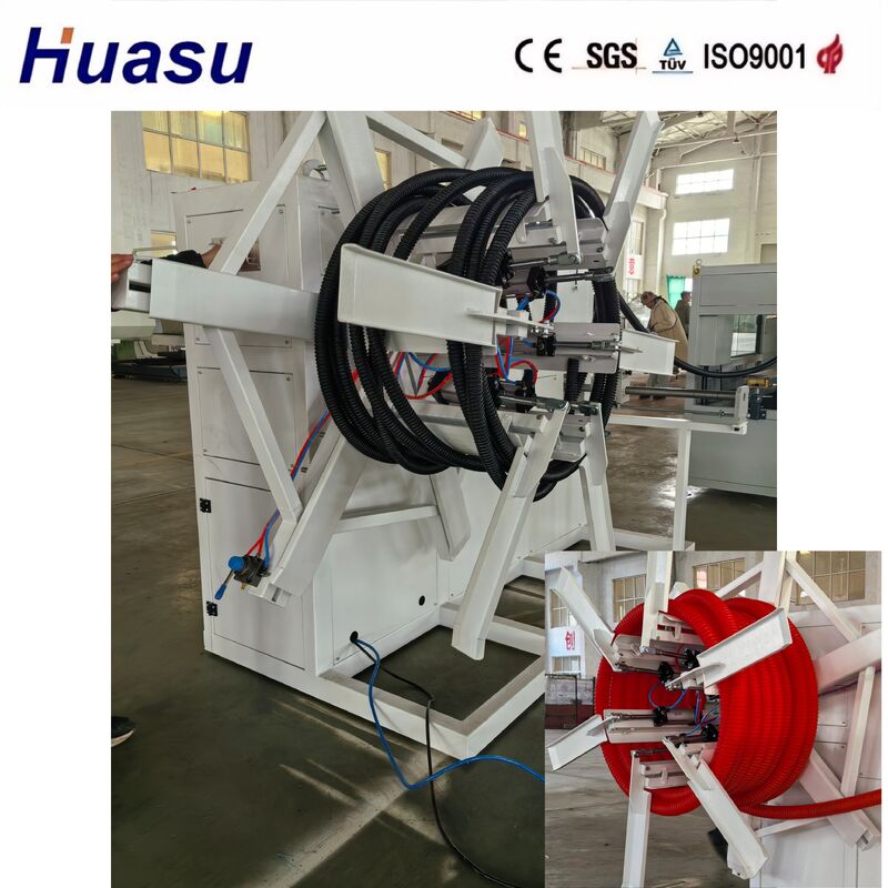 60-2000kg/u Uitvoer Enkelwandige Golfpijp Extrusielijn met Waterkoelingsmodus en PLC-afstandsbediening