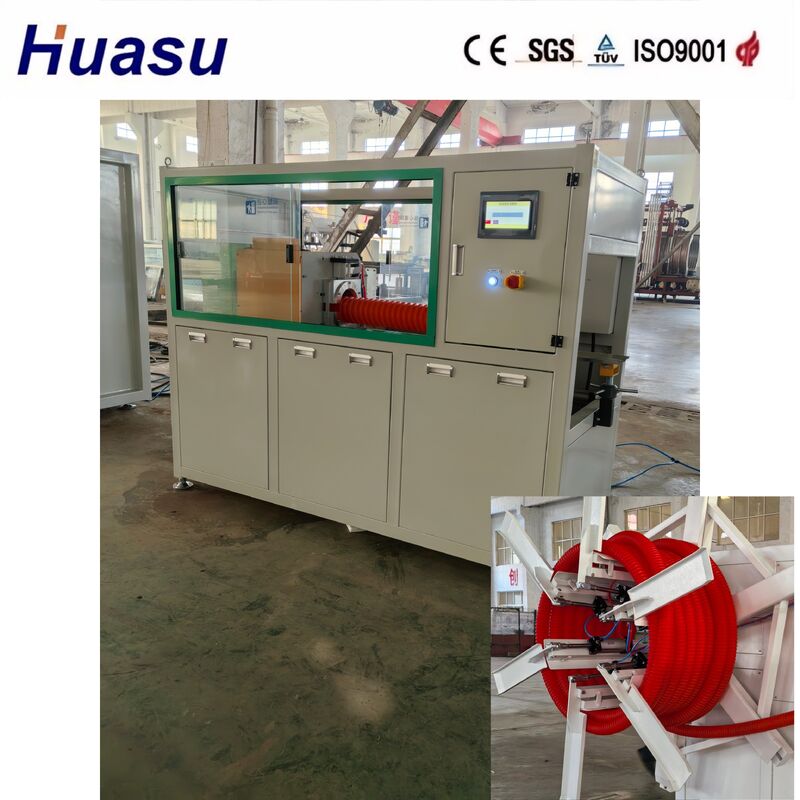 Dubbele wand golfbuismachine met een vermogen van 60-2000 kg/uur met waterhuls materiaal staal en PLC afstandsbediening