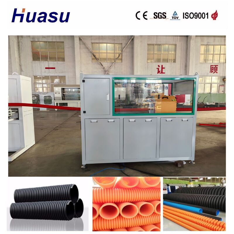 5 tot 8 verwarmingszones Enkelwandige gegolfde pijp extrusielijn met gemakkelijk te vervangen mallen en hoge productiviteit