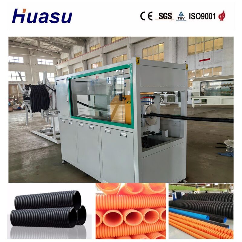 Computerized Control High Productivity Corrugated Pipe Extrusion Line voor 32-1600mm Pipe Range