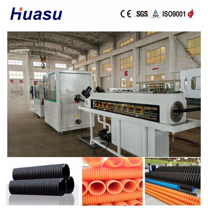 High Automation PLC Control Cable Protection Pipe Extrusion Line voor de productie van 32mm-1600mm Pipe ID gegolfde buizen