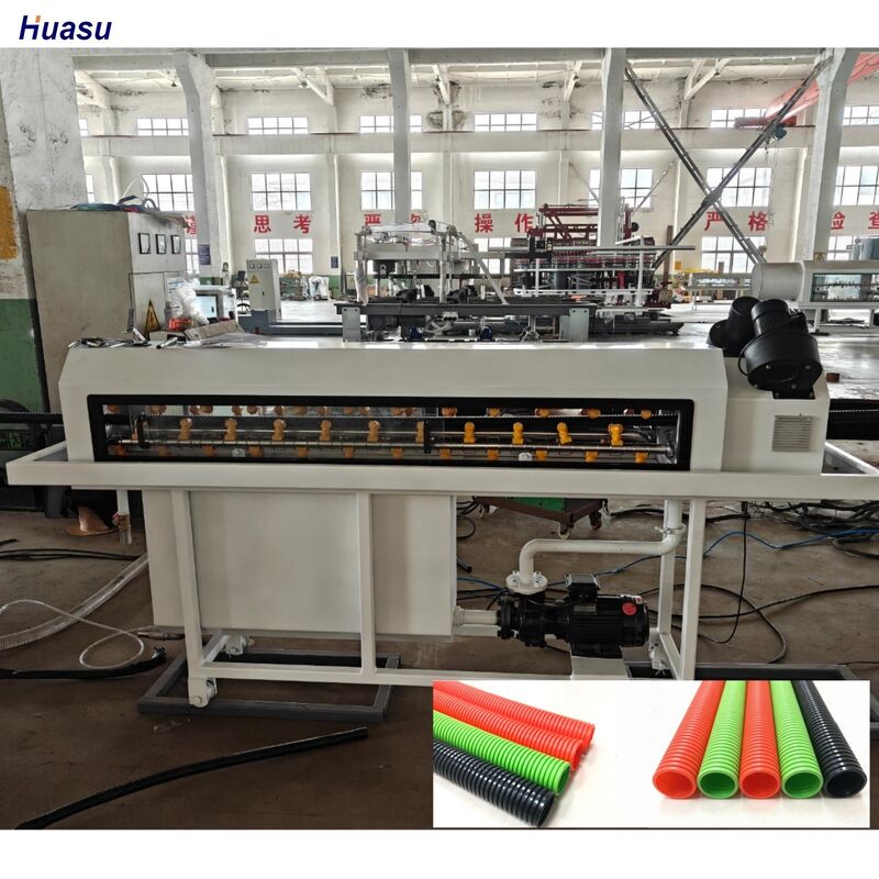 Eénwandige golfdraadbuis-extrusielinea met PLC-afstandsbediening en Siemens Schneider Electrics voor de fabricage van duurzame buizen