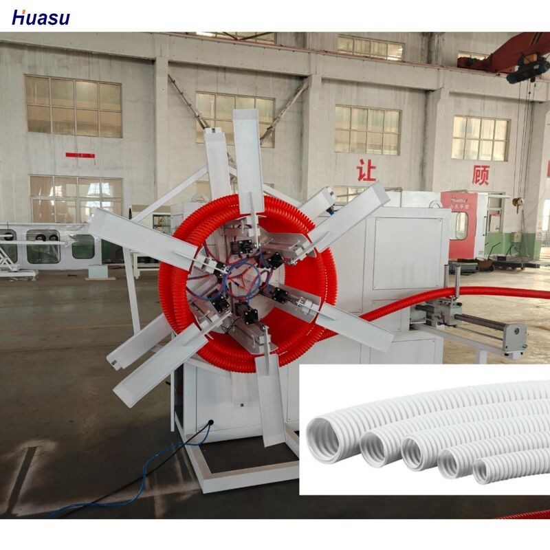 Computerized Single Wall Corrugated Pipe Extrusion Line met Siemens Inverter en Rotary Mold Type Corrugator voor de werking