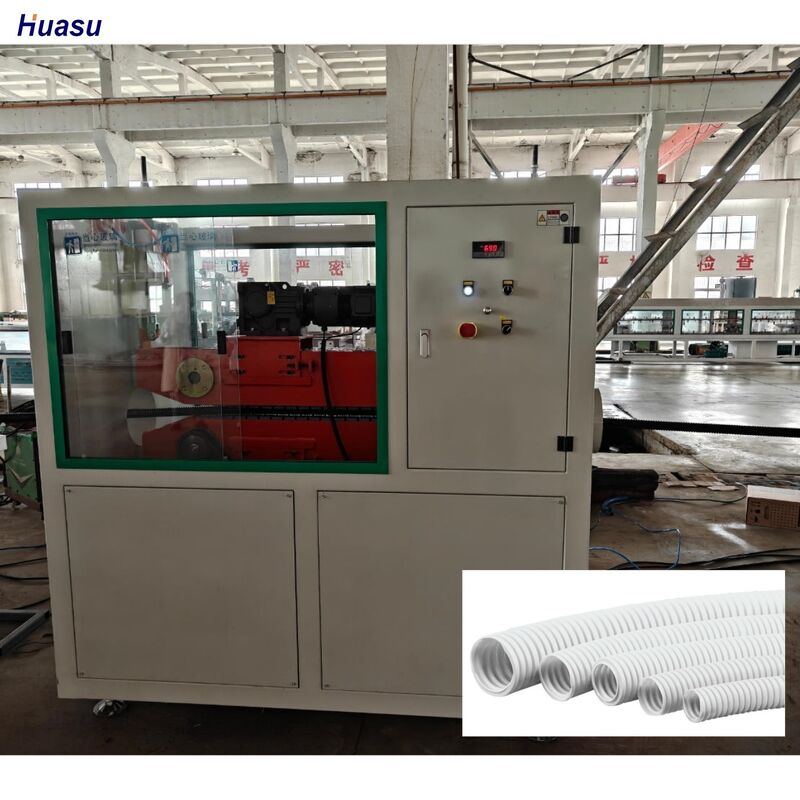 Corrugator enkelwandige golfdraad extrusielijn met een enkele schroef en spanning 220-415V ontworpen voor consistente buis