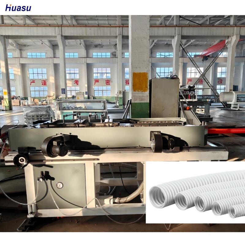 Extrusielijn HDPE PP PVC Dubbelwand Gekrompen Pijpmachine Ontworpen Voor Hoogprecisie Plastic Pipe Productie