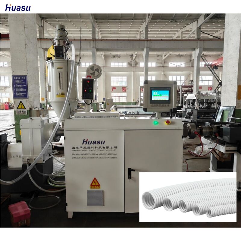 Extruderingsmachine HDPE PP PVC dubbele wand gegolfde buismachine geoptimaliseerd voor industriële buis extrusie toepassingen
